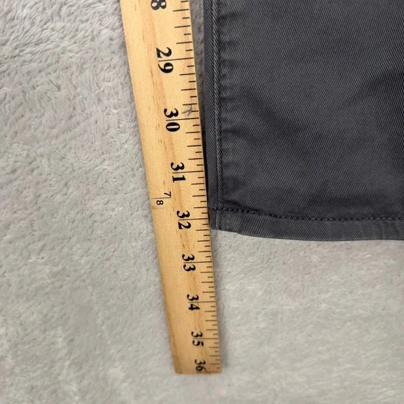 AG Adriano Goldschmied Mens 33x32 Kullen Slim Trouser Gray Chino Pants Italian - Picture 11 of 13